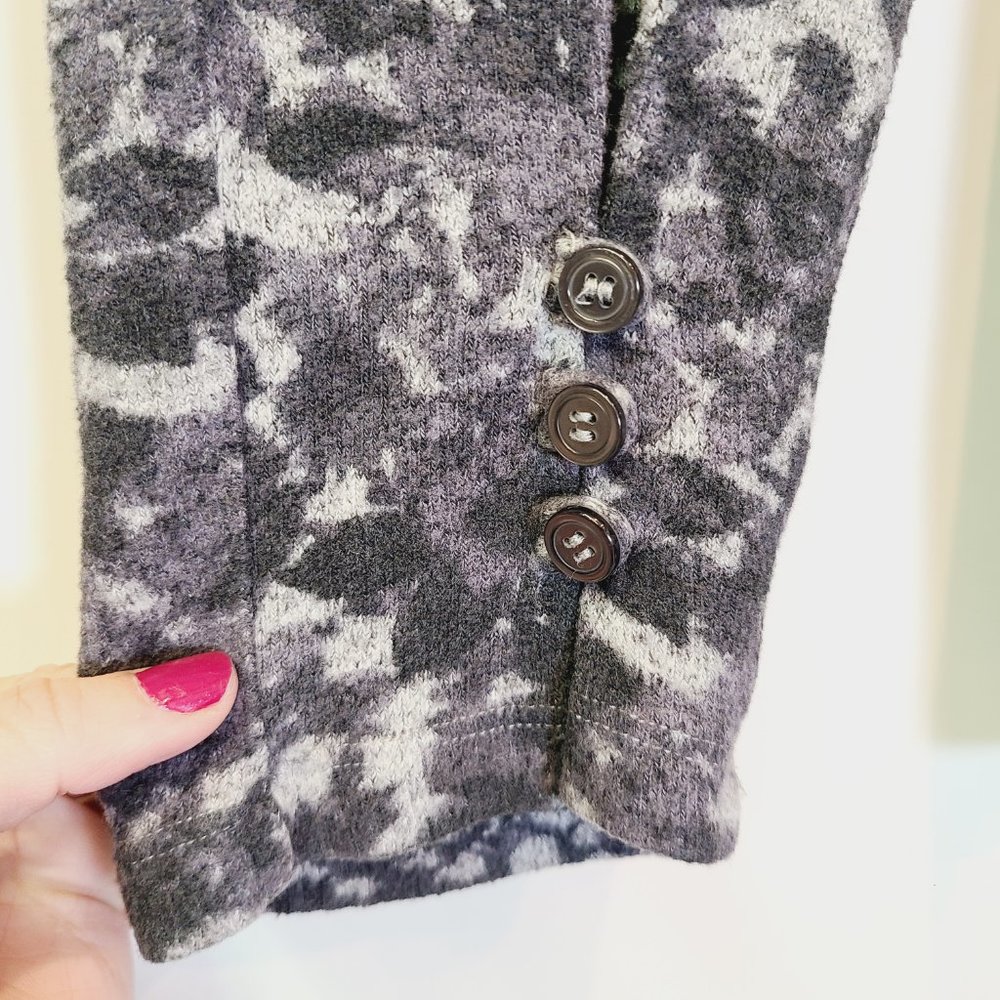Anthropologie Saturday Sunday Gray Floral Knit Lounge Pants Womens Extra Small - Picture 3 of 9